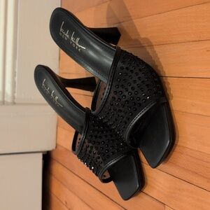 Nicole Miller Open Toe Sparkle Heels